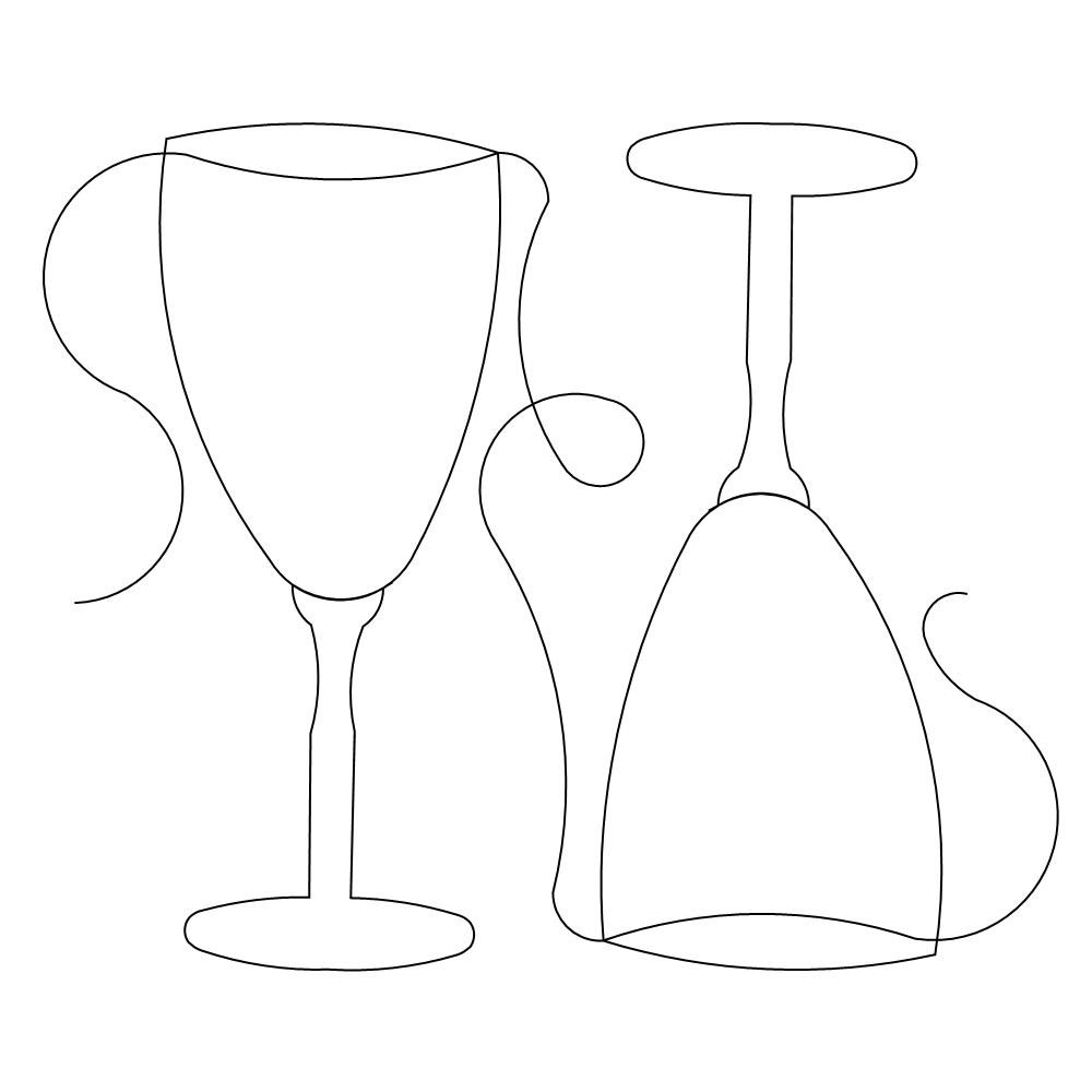 wine glass border Digital Pattern Sweet Dreams Quilt Studio Digital